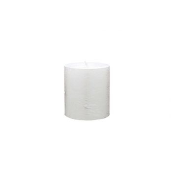 Cosy & Trendy Rustic Candle Cylindre Metallic Whit 8cm