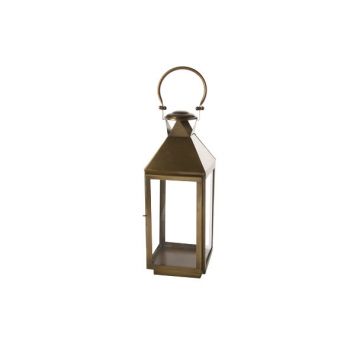 Cosy @ Home Lantern Brass Square Metal 19x19xh53,25