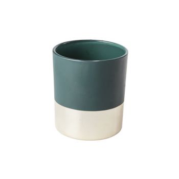 Cosy @ Home Tealight Holder Green Round Glass 7x7xh8