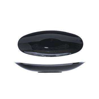 Cosy @ Home Dish Black Oval Synthetic 40x17xh6 Gloss