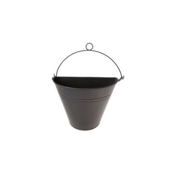 Cosy @ Home Bucket Black Oval Metal 20x10xh16