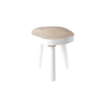 Cosy @ Home Sidetable White Round Wood 27x23xh26