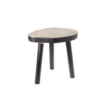 Cosy @ Home Sidetable Black Round Wood 35,5x28xh35,5