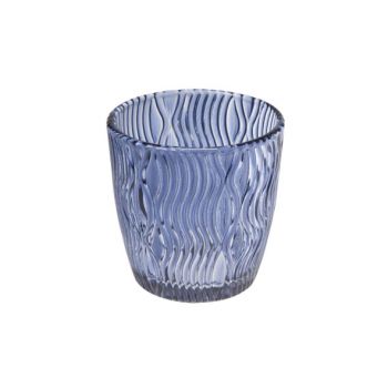 Cosy @ Home Tealight Holder Blue Round Conical Glass