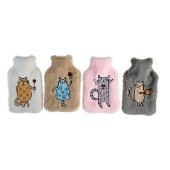 Cosy & Trendy Hot Water Bottle 2l Soft Plush Cover As4