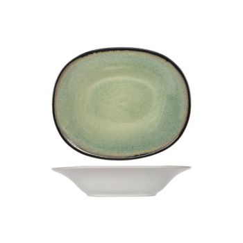 Cosy & Trendy Fez Green Oval Soup Plate 17.5x21.5cm