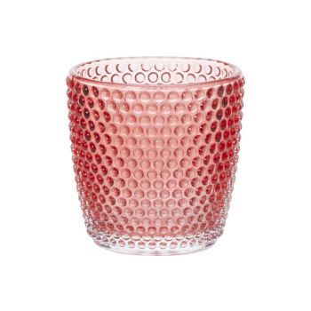 Cosy @ Home Tealight Holder Bubbles Red 7xh7,5cm
