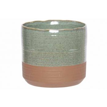 Cosy @ Home Flowerpot Duo Green 10x10xh9,5cm Cylindr