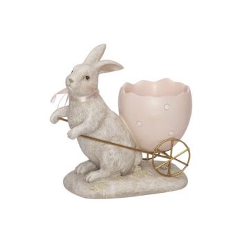 Cosy @ Home Rabbit Egg Cup Pink 15,8x9,2xh15,8cm Res