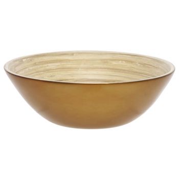 Cosy @ Home Bowl Gold 20x20xh7cm Round Bamboo