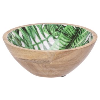 Cosy @ Home Bowl Jungle Green 18x18xh7,5cm Oval Wood