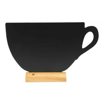 Securit Silhouette Table Chalkboard Cup Black