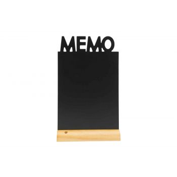 Securit Silhouette Table Chalkboard Memo Black