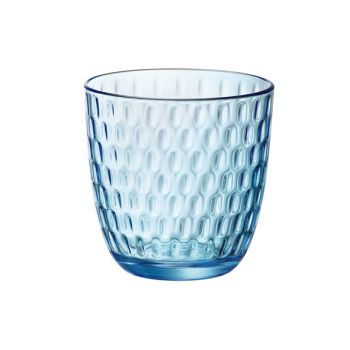 Bormioli Slot Glass Blue 29 Cl Set 6