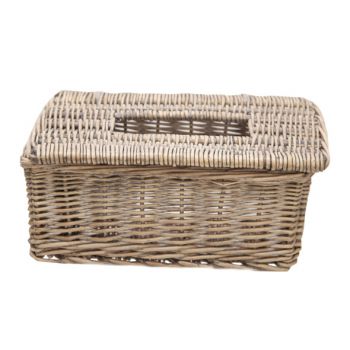 Cosy & Trendy Tissue Basket Brown Willow 26x15xh10.5cm