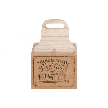 Cosy & Trendy Wine Bottle Holder 18,5x18,5xh27cm Wood