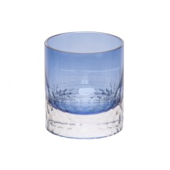 Cosy @ Home Tealight Glass Puglia Blue Jeans D6xh7cm