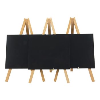 Securit Mini-easel Set3 Mini Table Chalkboard Bl