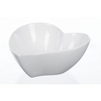 Sandra Rich Heart Bowl White 17x17xh7cm Porcelain