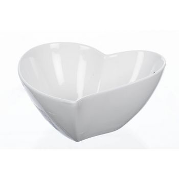 Sandra Rich Heart Bowl White 14x14xh6cm Porcelain