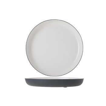Cosy & Trendy Plate Alu 25cm White Enamel Grey Grahite