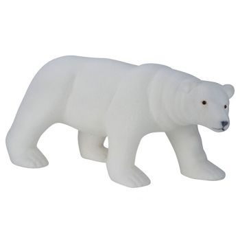 Cosy @ Home Polar Bear Flocked Walking White 68x25xh