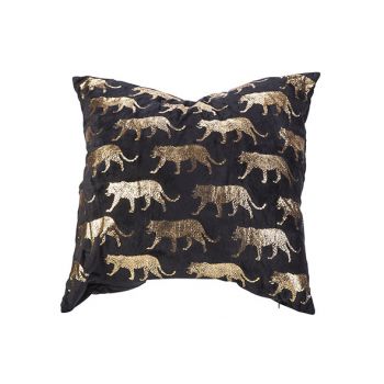 Cosy @ Home Cushion Leopard Black 45x16xh45cm