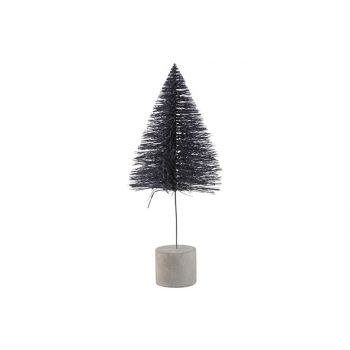 Cosy @ Home Xmas Tree Glitter Black 16x16xh36cm Plas