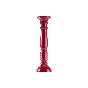 Cosy @ Home Candle Holder Glazed Red 14,5x14,5xh51cm