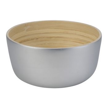 Cosy @ Home Bowl Silver 20x20xh10cm Round Bamboo