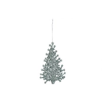 Cosy @ Home Hanger Xmas Tree Glitter Mint 15x10cm Sy