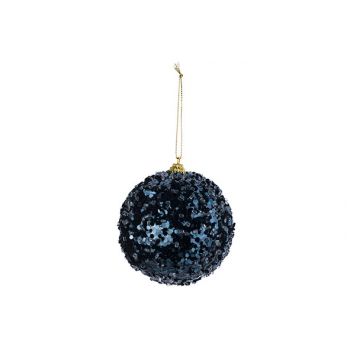 Cosy @ Home Xmas Ball Pearls Dark Blue D10cm Synthet