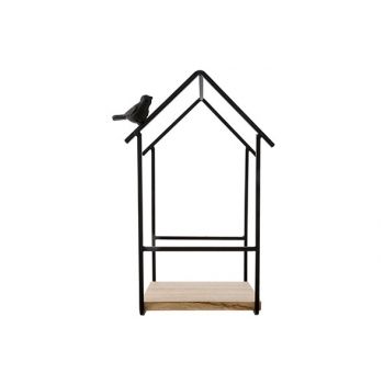 Cosy @ Home Deco Rack House 1 Bird Black D60 16,5x10