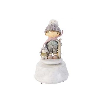 Cosy @ Home Music Box Boy With Penguin Grey-green 10