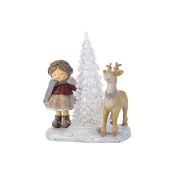 Cosy @ Home Child Girl+light Holder+deer Burgundy 17