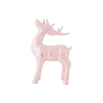 Cosy @ Home Deer Antlers Pink 18x14,4xh27,7cm Cerami