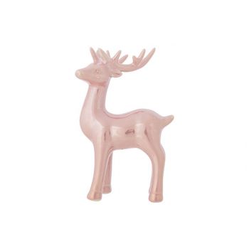 Cosy @ Home Deer Antlers Pink 10,5x9,3xh16,9cm Ceram