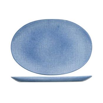 Cosy & Trendy Sajet Blue Dinner Plate 29,5x21cm Oval