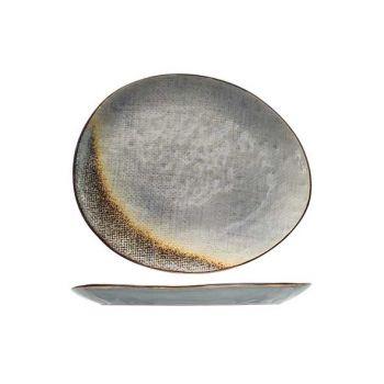 Cosy & Trendy Thirza Grey Dinner Plate 27x23cm Oval