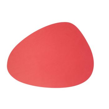 Cosy & Trendy Placemat Leather Red Oval-conic 41x30cm