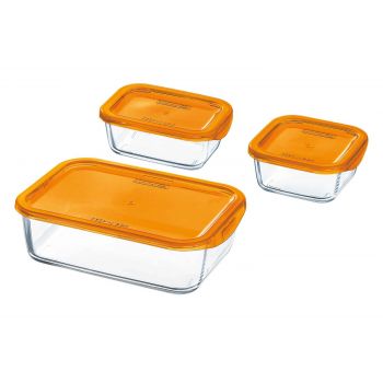 Luminarc Keep 'n Box Box Set 3  Orange