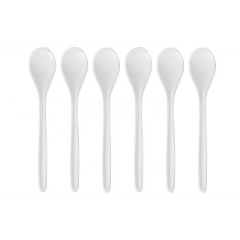 Cosy & Trendy Coffee Spoon Set6 White L14.5cm Plastic