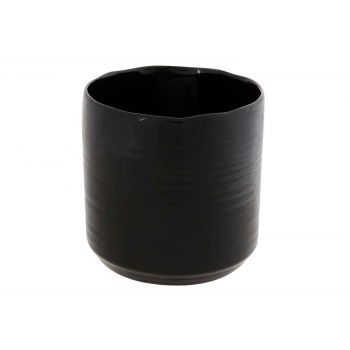 Cosy @ Home Flowerpot Black 10x10xh9,5cm Cylind