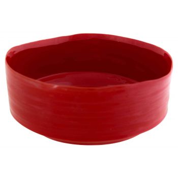 Cosy @ Home Bowl Red 25,5x25xh10cm Round Stoneware