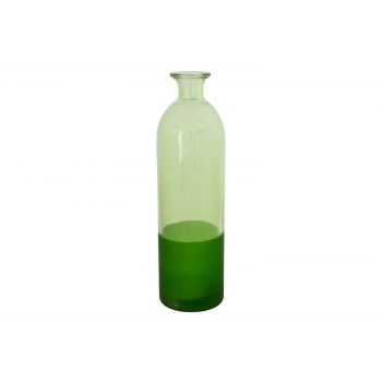 Cosy @ Home Bottle Vase Sprayed Green D7xh21cm Glass