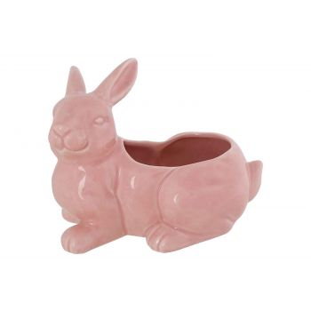 Cosy @ Home Rabbit Pot Pink 14,1x10,2xh11cm Ceramic
