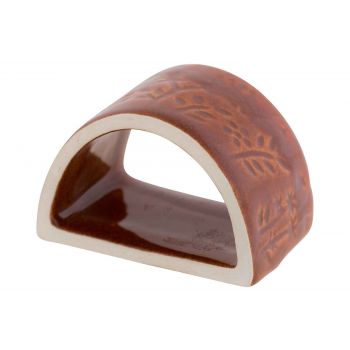 Cosy @ Home Napkin Ring Glazed Caramel 5,5x3,5xh3,5c