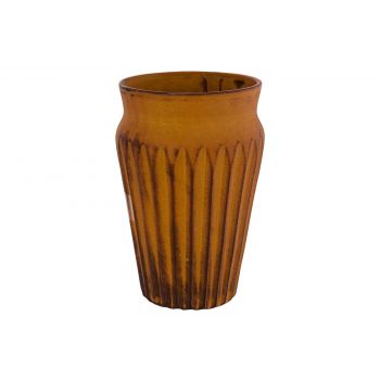 Cosy @ Home Vase Rusty Pattern Rust 10,5x10,5xh16cm