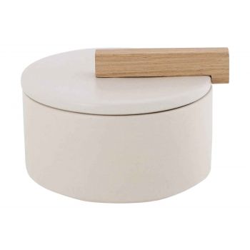Cosy @ Home Box With Lid Woody Cream 12x12xh10cm Rou