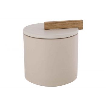 Cosy @ Home Box With Lid Woody Cream 12x12xh14,5cm R
